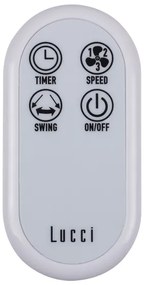 Lucci Air 213128EU - Fali ventilátor BREEZE 55W/230V fehér + távirányító