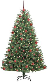Műanyag Hajtogatós Karácsonyfa Zöld 180 cm PVC és fém