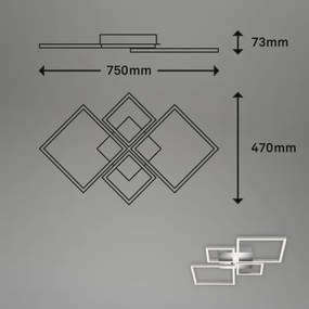 LED dimmelhető mennyezeti lámpa LED/42W/230V 3000K matt króm