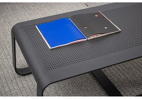 Alumínium kerti dohányzóasztal 62x105 cm Merrigan – Bizzotto