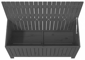 szürke tömör fenyőfa kerti tárolóláda 115x49x60 cm