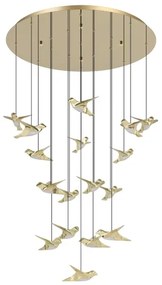 Eglo 390398 - LED Dimmelhető csillár zsinóron PARATEBUENO 17xLED/3W/230V arany