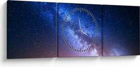 Kép - A csillagok éjszakai szépsége (órával) (90x30 cm)