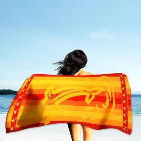 Delfin narancs strandtörölköző