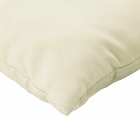 4 db krémszínű szövet kanapépárna 40 x 40 cm