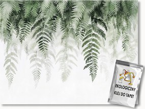 Fotótapéta Flizelina Akvarell Természet Zöld Levelek Páfrányok 416x290 ragasztó