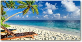 Fotó üvegkép Trópusi tengerpart 140x70