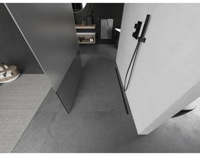 Mexen Kioto, Walk-In zuhany paraván 100 x 200 cm, 8 mm átlátszó üvegfagy, grafit profil, 800-100-002-66-35