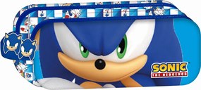 Sonic a sündisznó Modern 2 rekeszes tolltartó 23 cm