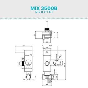 MIX 3500B bidé zuhany csaptelep