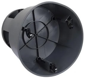 Gurulós polipropilén zsámoly, WEDO, sötétszürke (CSW2312)