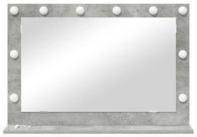 pipere tükör Beton szürke Üveg 80 x 55 x 18 cm Tükör