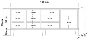 TV asztal/szekrény Merina 756 (atlanti fenyő). 1088767