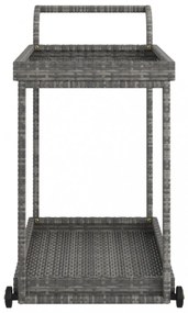 szürke polyrattan bárkocsi 100 x 45 x 83 cm