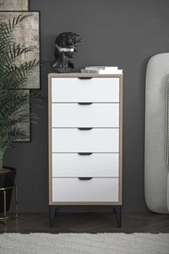Arden komód, fehér, 50 cm