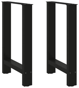 2 db fekete acél étkezőasztal láb 50 x (72-73) cm
