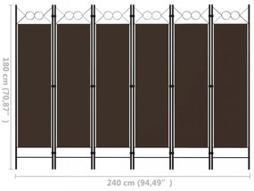 barna 6 paneles paraván 240 x 180 cm