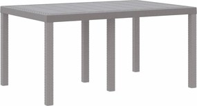 vidaXL Kert étkező szett 5 pcs Világosszürke Polt rattan
