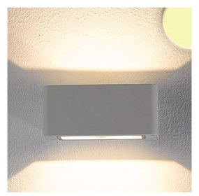 2 irányban világító LED fali lámpa ezüst színben – 4×3W CREE melegfehér LED