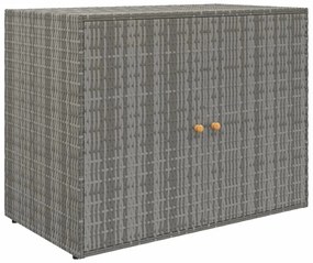 szürke polyrattan kerti tárolószekrény 100 x 55,5 x 80 cm