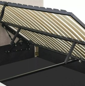 Lumia Raven ágyneműtartós franciaágy bézs 140x200cm