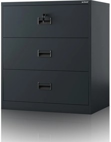 Antracit színű fém irattartó szekrény: SARA XL V3, 900 x 1020 x 600 mm