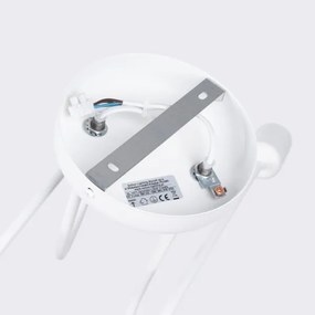 Sollux SL.1471 - Felületre szerelhető csillár LOOP 2xE27/15W/230V fehér