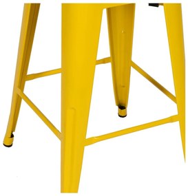 Sárga fém bárszék szett 2 db-os (ülésmagasság 61 cm) – Ixia