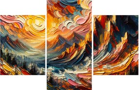 Kép - Hegyek, melyeket napfény ölel (90x60 cm)