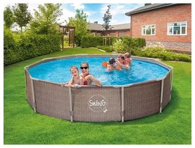 Swing fémvázas medence 3,05*76 cm Rattan (hármas kosárfonás)hatású szűrő nélkül(3EXB0276)