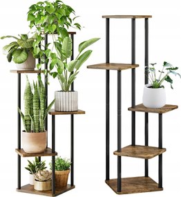 Virágágyás Fém 5 Szintes Emeletes Virágtartó Állvány