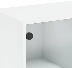 fehér szerelt fa magasszekrény ajtókkal 68x37x142 cm