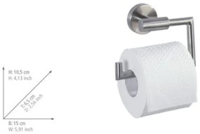 WENKO 19612100 - BOSIO MATT WC-papírtartó, 15x10,5 cm, rozsdamentes acél/ezüst