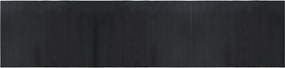 vidaXL négyszögletű fekete bambusz szőnyeg 70 x 300 cm