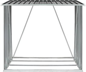 Tűzifa tároló, antracit/fehér, 163x82x160 cm, DARYL TYP 1