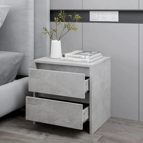 betonszürke forgácslap éjjeliszekrény 45 x 34,5 x 44,5 cm