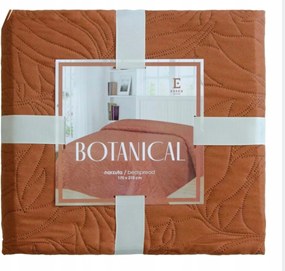 Vörös narancssárga ágytakaró 170x210 növényi motívummal egzotikus levelek