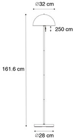 Kültéri állólámpa fehér újratölthető 3 fokozatú fényerő-szabályozóval - Keira