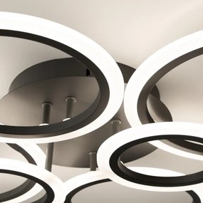 Brilagi - LED Dimmelhető felületre szerelhető csillár ORBITS LED/85W/230V 3000-6500K fekete + távirányító