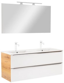 Vario Trim 120 komplett fürdőszoba bútor tölgy-fehér