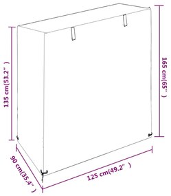 2 db polietilén hintapadhuzat 8 fűzőlyukkal 125x90x135/165 cm