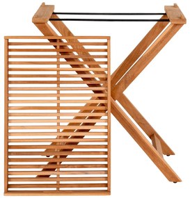 Rendo tálcás kisasztal, teak fa, natúr, 60x40x70 cm