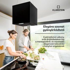 Klarstein Kronleuchter, sziget páraelszívó, 596 m³/ó, LED panel, A energiahatékonysági osztály