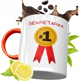 Narancssárga Bögre Titkárnőnek Ajándék fényképes nyomattal