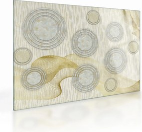 Kép - absztrakció, márvány körök (üvegen) (70x50 cm)