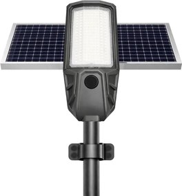LED dimmelhető utcai lámpa érzékelővel és napelemmel KOBRA 400W/24000 mAh IP65 antracit + távirányító