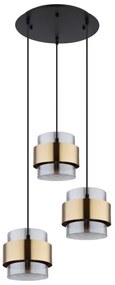 Globo 15560-3H - MILEY 3xE27/60W függeszték fekete/antik réz