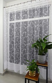 Mg Függöny jacquard Z044 Fehér 250cm 0,5mb