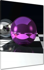 Vászonkép 60x80 Lila gömb a rácson