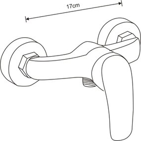 Mexen Fabia, zuhanycsaptelep, króm, 746540-00